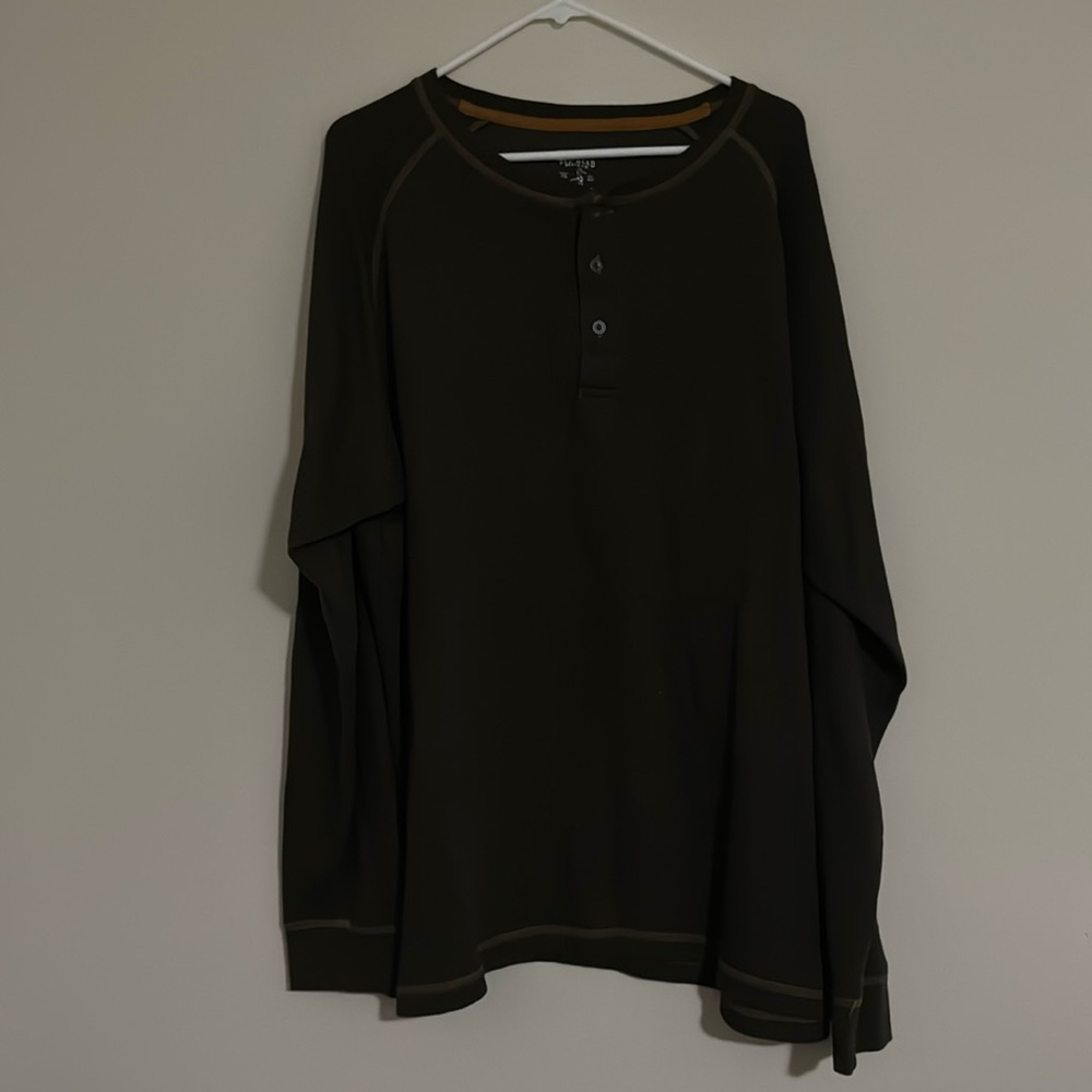 Red Head Long Sleeve Henley T-Shirt